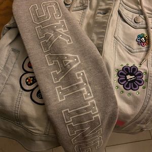 Skating themed dungaree jacket